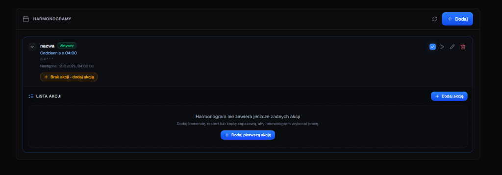 Lista akcji