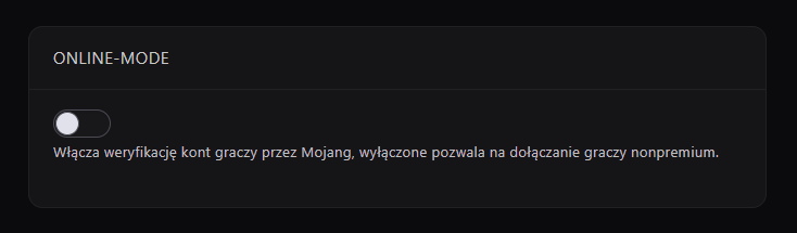 Wyłącz tę opcję